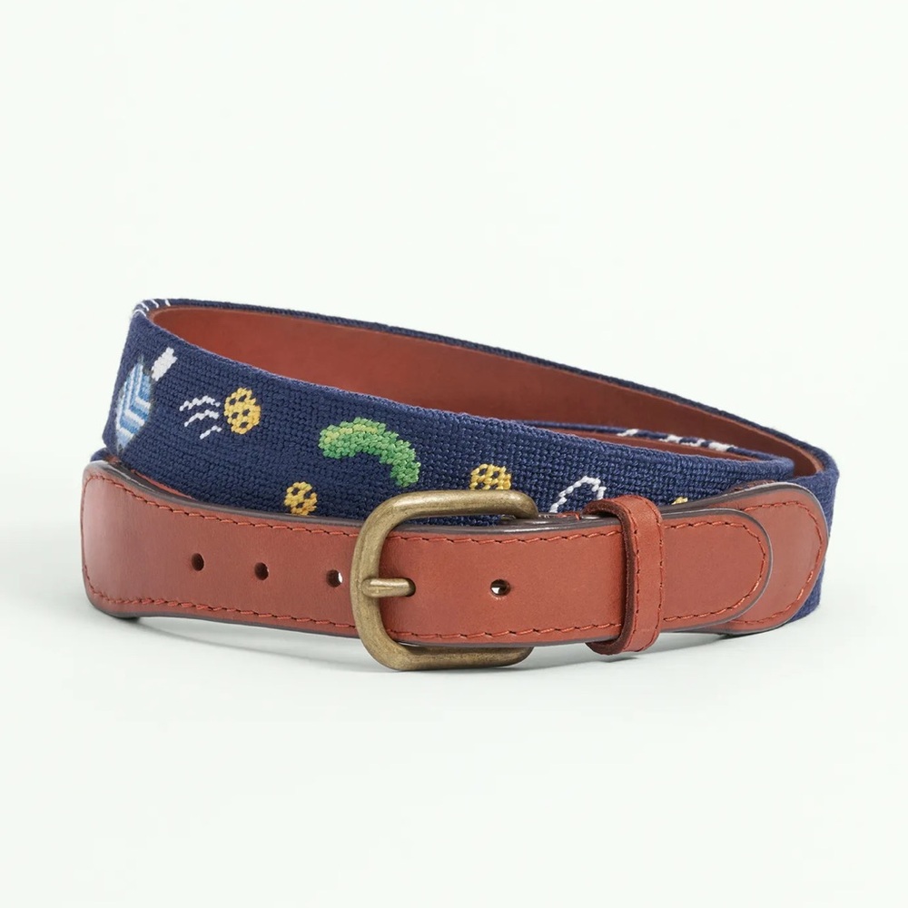 NWT Smathers & Branson Needlepoint Pickleball Belt - Size 36